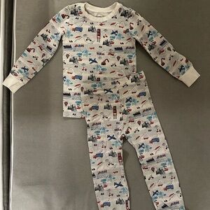 Toddlers Travel Print Pajamas 3T
